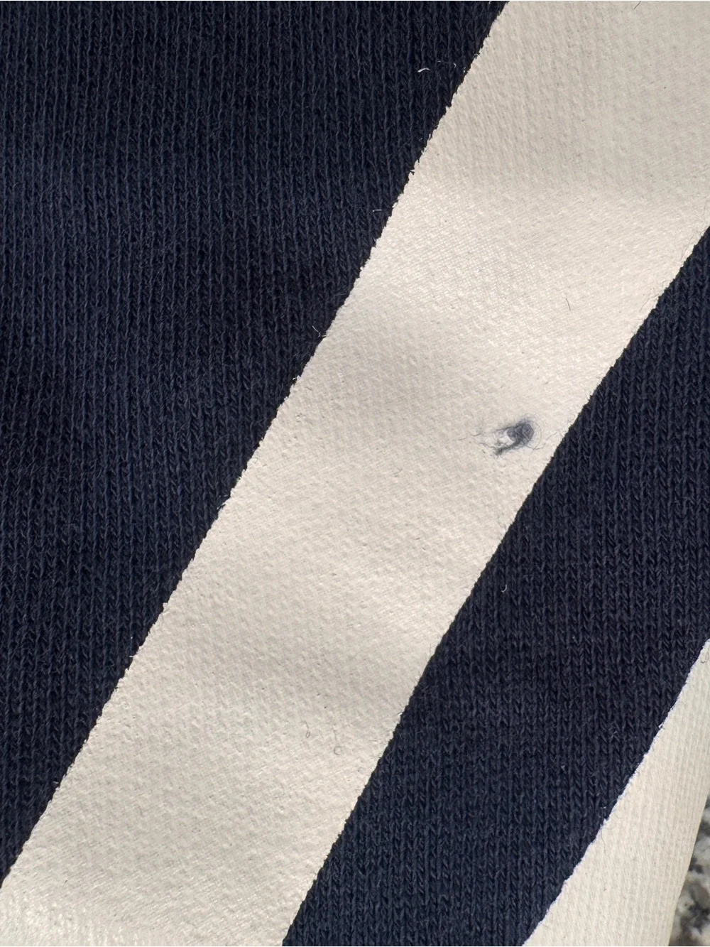 Tory Burch Sport Navy Hoodie Sweater Womens Small White Chevron Stripes